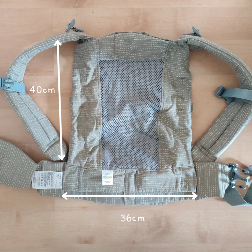 Dimensions maximales porte-bébé One Love&Carry
