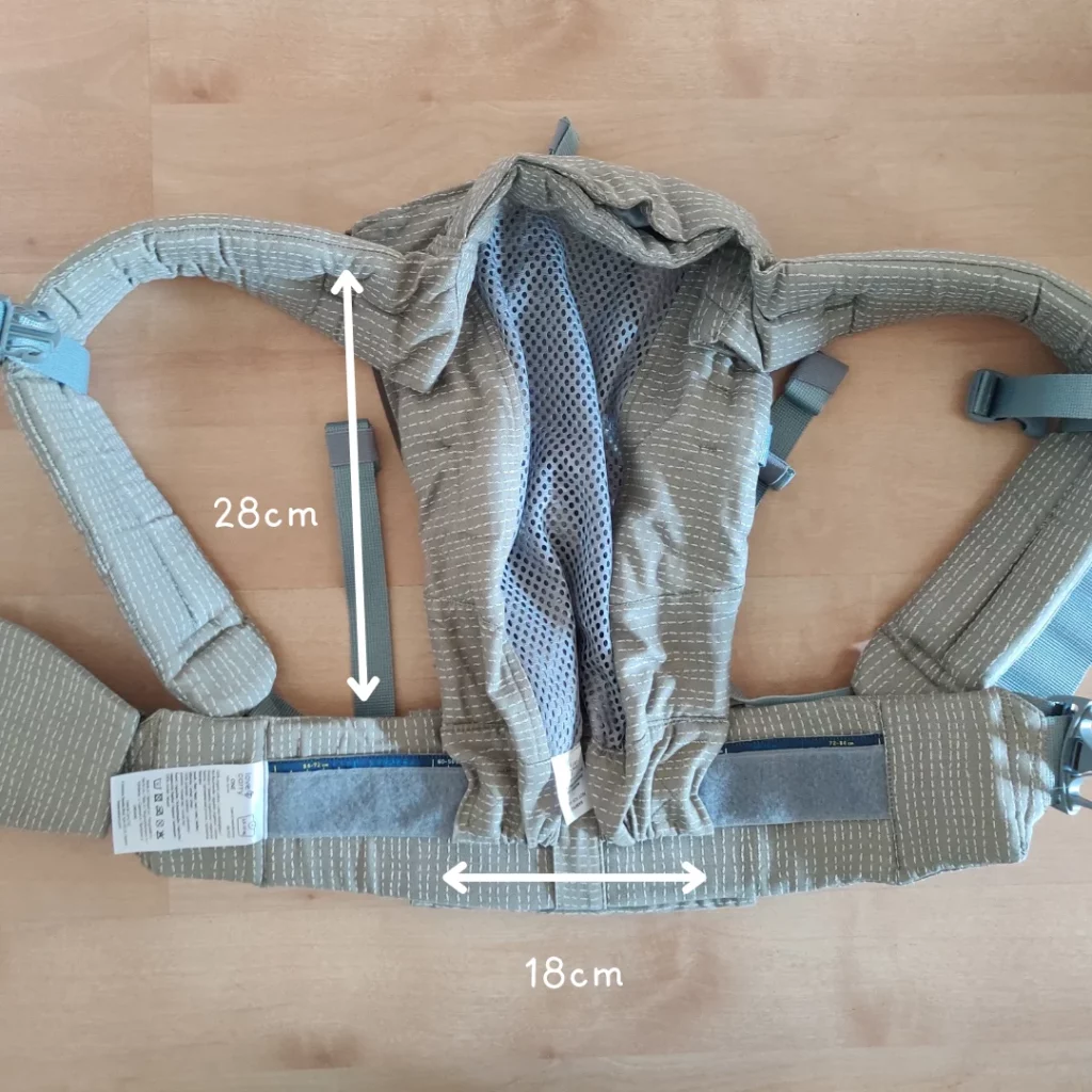 Dimensions minimales porte-bébé One Love&Carry